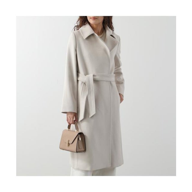 MAX MARA Studio ロングコート BCOLLAG ウール （048/アイボリー）
