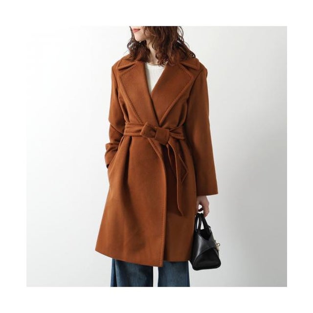 MAX MARA Studio ベルテッドコート TIGRE ウール （056/テラコッタ）