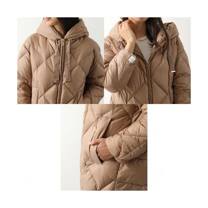 マックスマーラ ザ・キューブ Max Mara The Cube Max Mara The Cube ダウンコート TREFE フード付き （078/チャコール）｜詳細画像