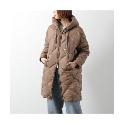 マックスマーラ ザ・キューブ Max Mara The Cube Max Mara The Cube ダウンコート TREFE フード付き （078/チャコール）｜詳細画像