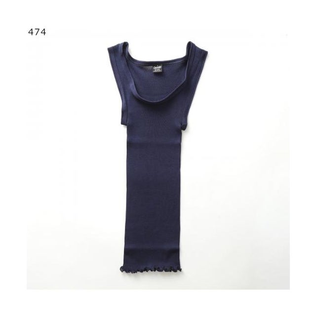 タンクトップ 3442R ウール シルク （474/BLUE）