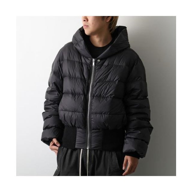 Rick Owens ダウンジャケット TOWER HOODED JKT RU02F4741 NPD1 （09/BLACK-ブラック）