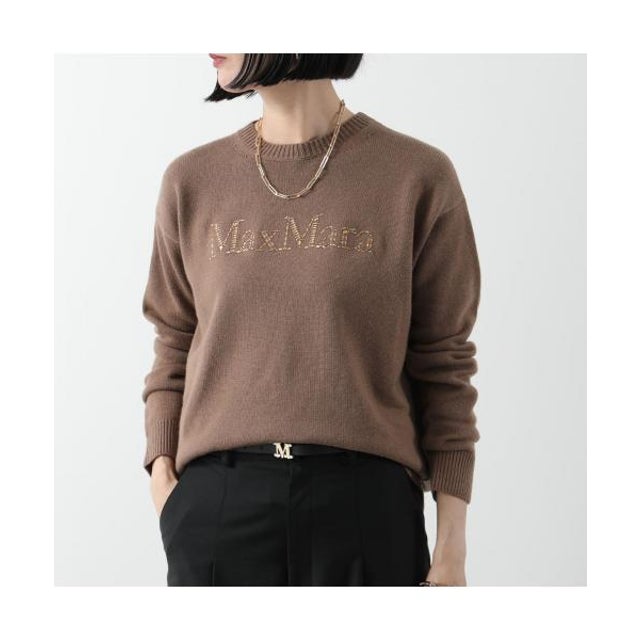 S MAX MARA ニット KASSEL カシミヤ ウール セーター （002/ブラウン）
