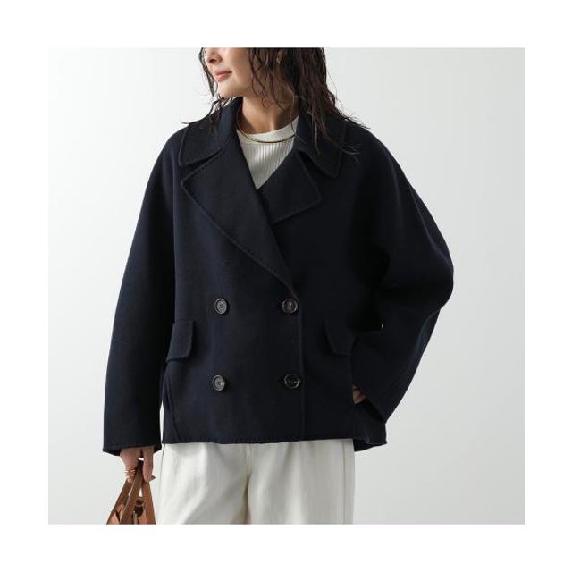 S MAX MARA ピーコート ADELE アデーレ ウール （081/MIDNIGHTBLUE/ネイビー）