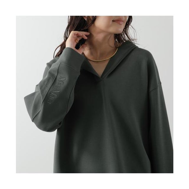 S MAX MARA パーカー BUONA Vネック コットンジャージー （002/DARK-GREY/グレー）