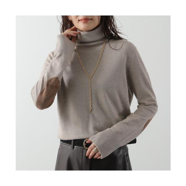 S MAX MARA ニット ALLEGRA 長袖 タートルネック ウール （002/ベージュ）