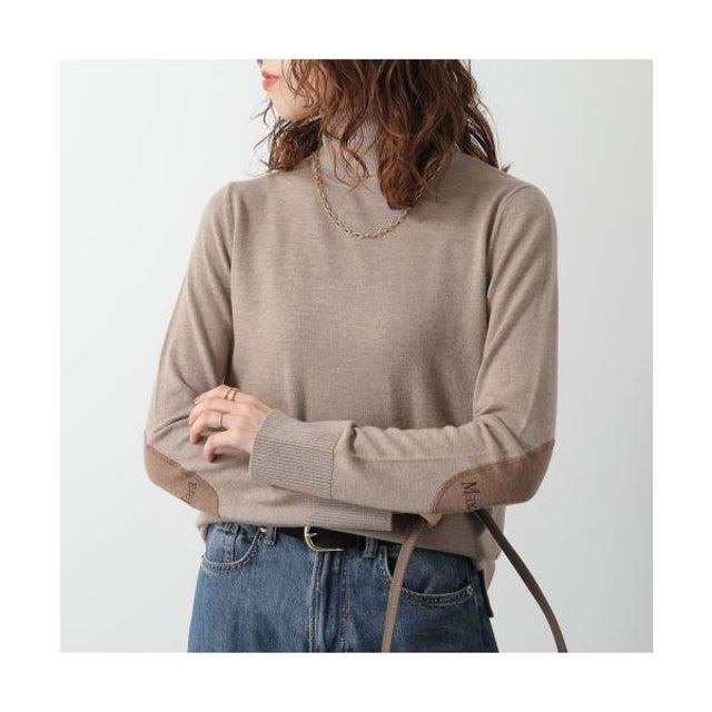 S MAX MARA ニット ALLEGRA 長袖 タートルネック ウール （003/ライトブラウン）