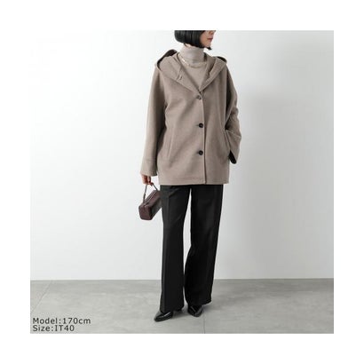 エス マックスマーラ S Max Mara S MAX MARA ジャケット ASIA ヴァージンウール フーディ （058/グレージュ）｜詳細画像