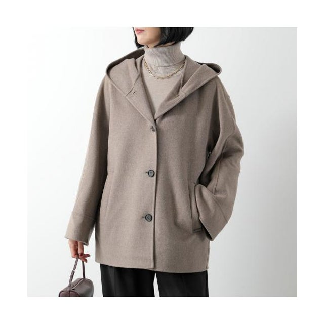 S MAX MARA ジャケット ASIA ヴァージンウール フーディ （058/グレージュ）