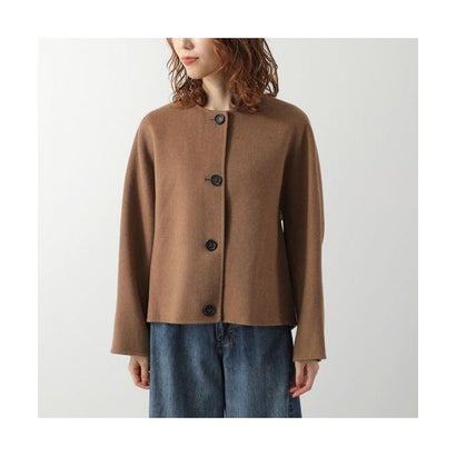 エス マックスマーラ S Max Mara S MAX MARA ジャケット KATE ノーカラー ウール ストール付き （072/ミディアムグレー）｜詳細画像