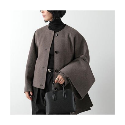 エス マックスマーラ S Max Mara S MAX MARA ジャケット KATE ノーカラー ウール ストール付き （072/ミディアムグレー）｜詳細画像