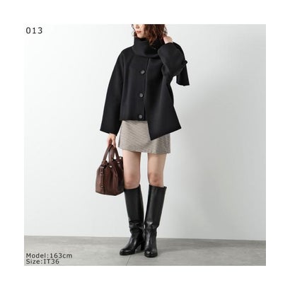 エス マックスマーラ S Max Mara S MAX MARA ジャケット KATE ノーカラー ウール ストール付き （013/ブラック）｜詳細画像