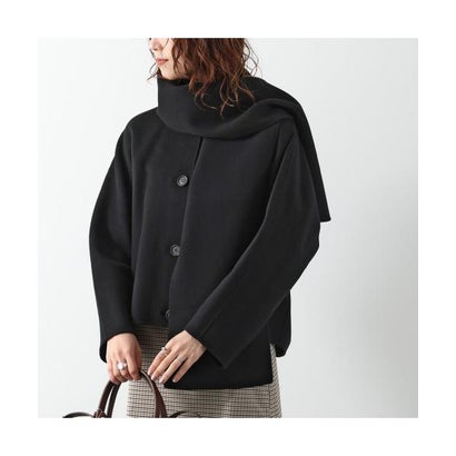 エス マックスマーラ S Max Mara S MAX MARA ジャケット KATE ノーカラー ウール ストール付き （013/ブラック）｜詳細画像