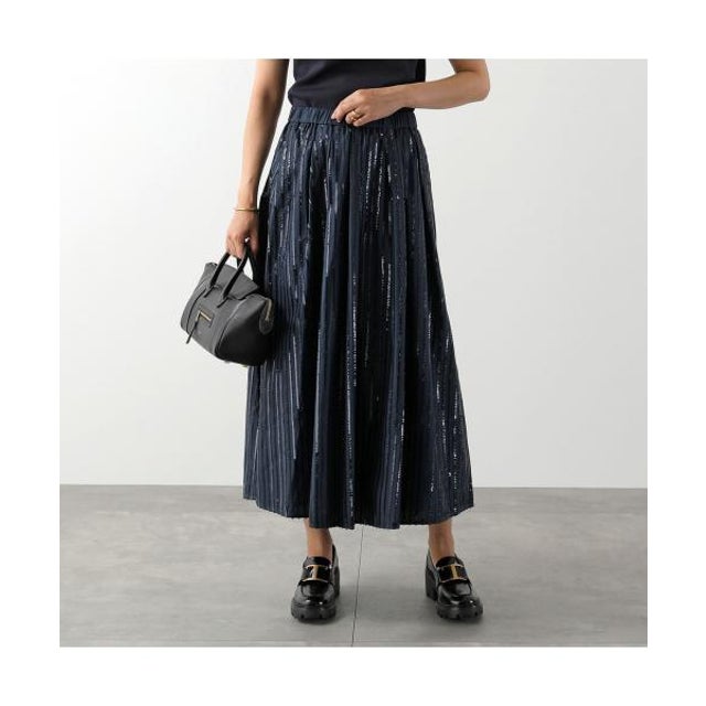 WEEKEND MAX MARA スカート FIORDI スパンコール装飾 （001/ネイビー）