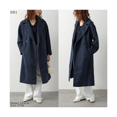 ウィークエンド マックスマーラ Weekend Max Mara MAX MARA Weekend ロングコート RESINA ピュア ウール （091/ダークブルー）｜詳細画像