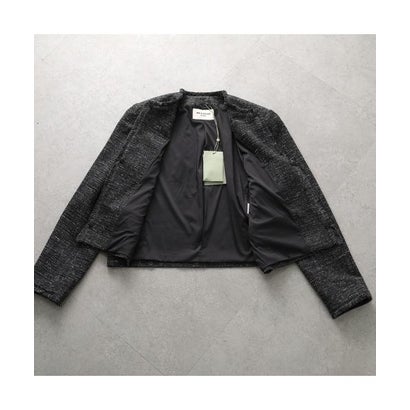 WEEKEND MAX MARA ジャケット FARO フリンジ ツイード （001/ブラック）｜詳細画像