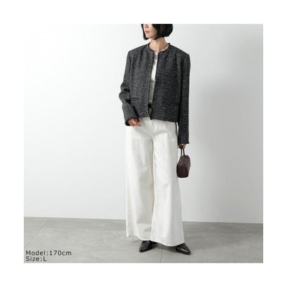 WEEKEND MAX MARA ジャケット FARO フリンジ ツイード （001/ブラック）｜詳細画像