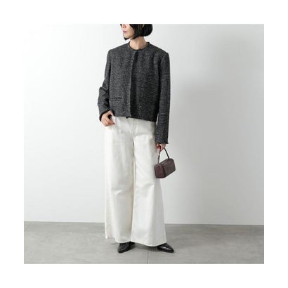 WEEKEND MAX MARA ジャケット FARO フリンジ ツイード （001/ブラック）｜詳細画像