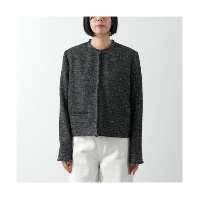 WEEKEND MAX MARA ジャケット FARO フリンジ ツイード （001/ブラック）｜詳細画像