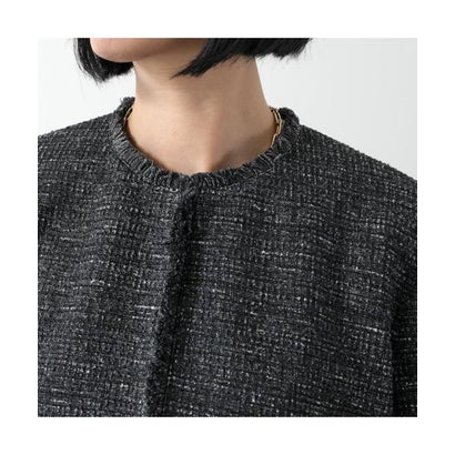 WEEKEND MAX MARA ジャケット FARO フリンジ ツイード （001/ブラック）｜詳細画像