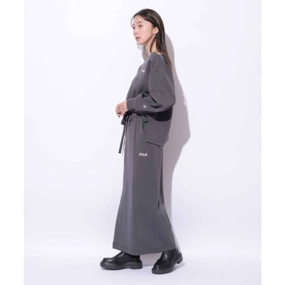 マイストラーダ Mystrada 〈FILAコラボ〉オフショルスウェット （薄紫 