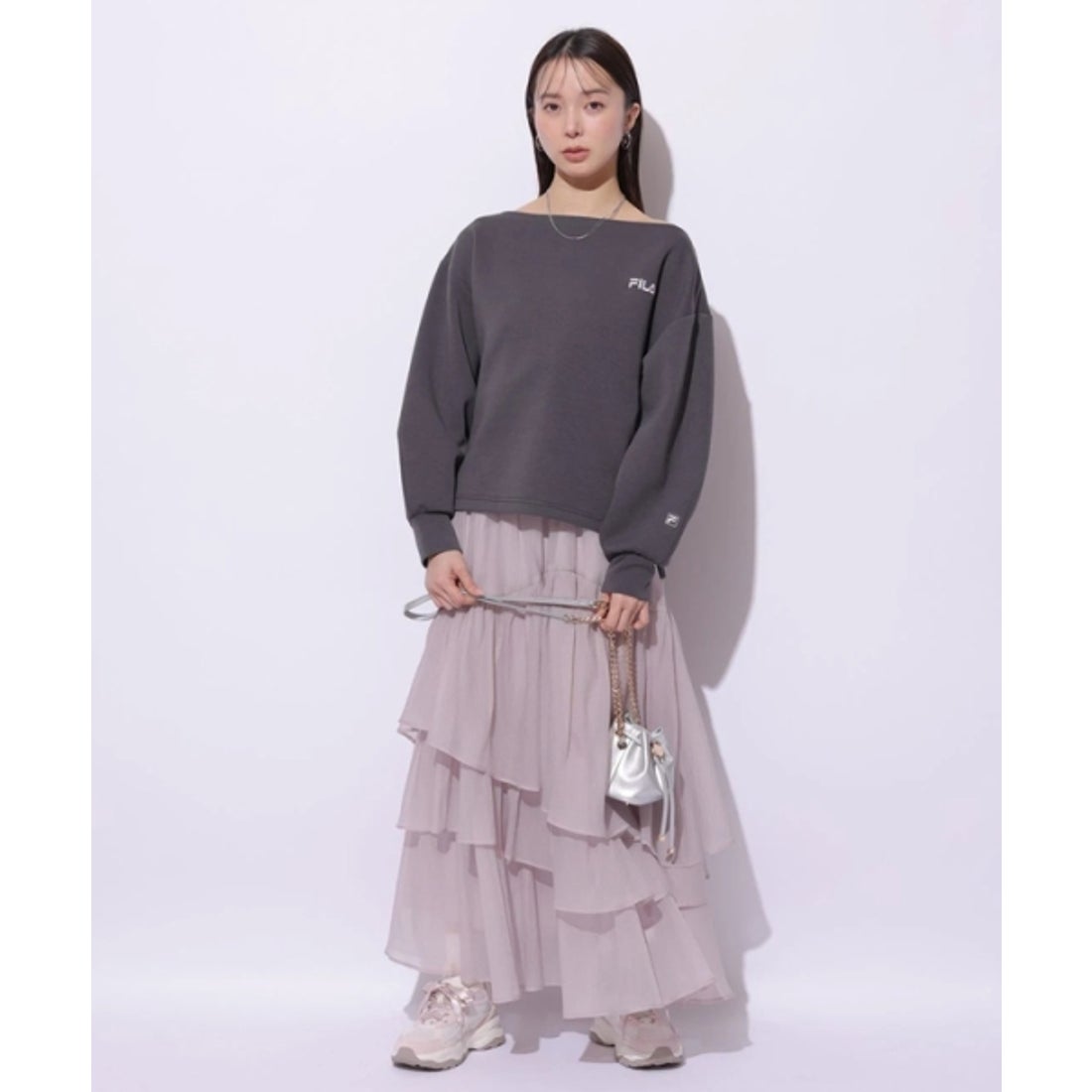 マイストラーダ Mystrada 〈FILAコラボ〉オフショルスウェット （オフ 