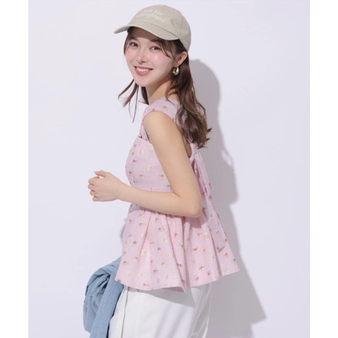 Mystrada ジャガードブラウス　ピンク マイストラーダ Mystrada ジャガードブラウス （ピンク