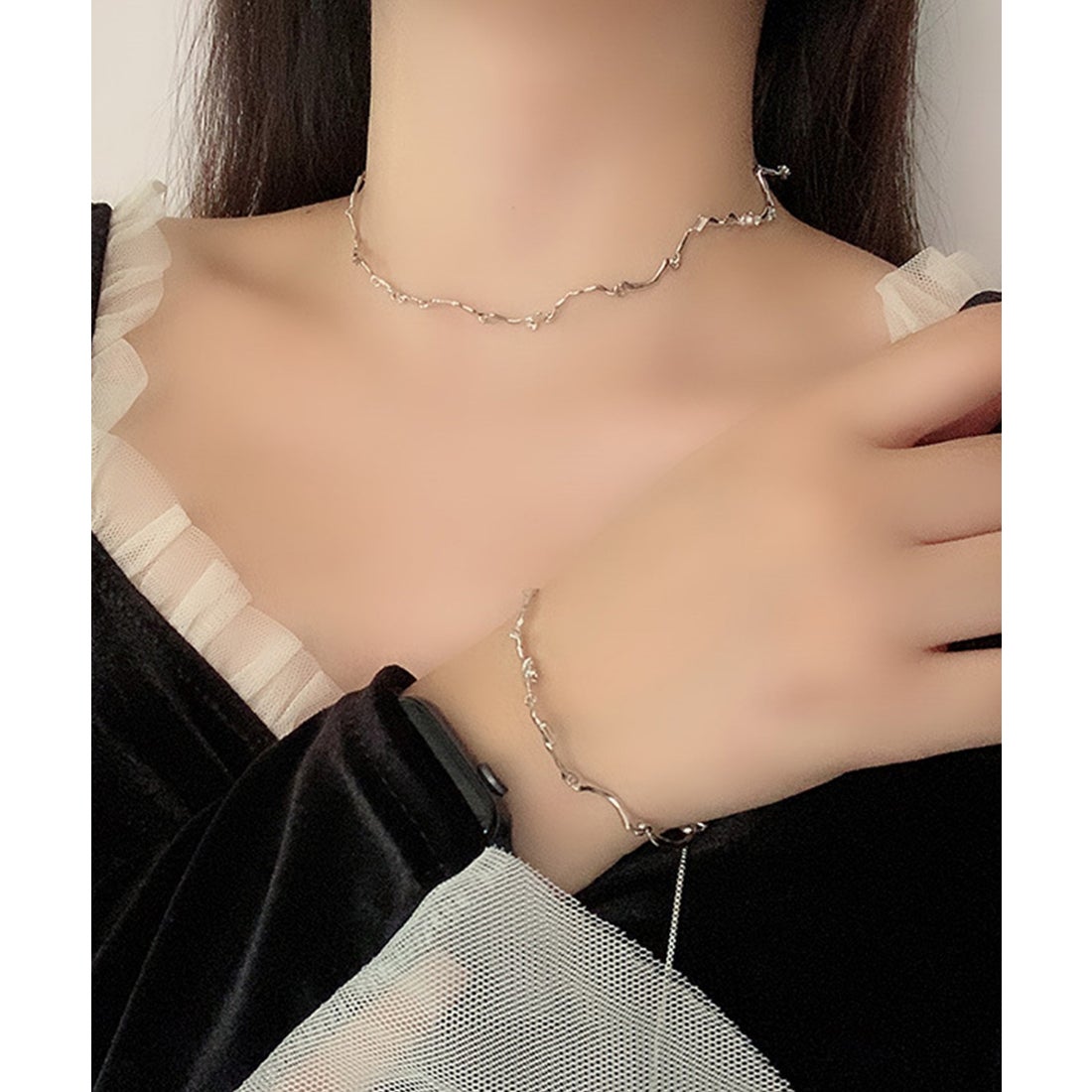 ショップニコニコ ShopNikoNiko ウェーブ ネックレス ブレスレット ma 