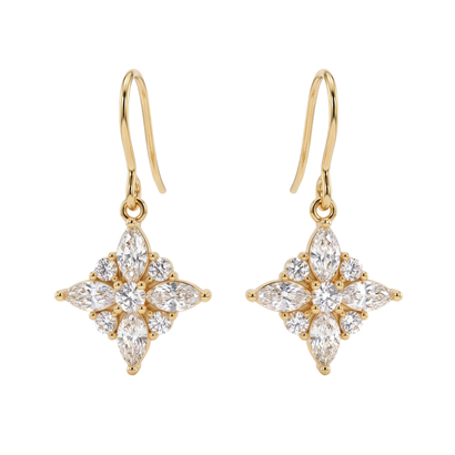 フローズンブルームピアス【S925フック / 金属アレルギー対応】 （ゴールド）｜詳細画像