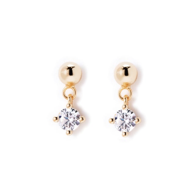 ピアス 金属アレルギー対応 ダイヤ 小ぶり つけっぱなし 18k シンプル 仕事 人気 上品 揺れる 大人 彼女 誕生日 プレゼント （シャンパンゴールド）