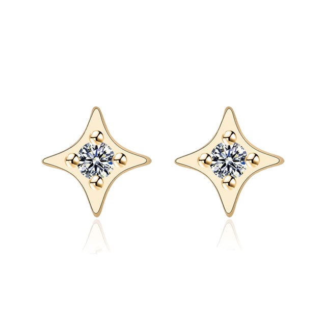 ピアス 金属アレルギー対応 ダイヤ 小ぶり つけっぱなし 18k シンプル 仕事 人気 上品 両耳用 レディース アクセサリー ピンクゴールド シルバー ゴールド 誕生日 プレゼント （ゴールド）