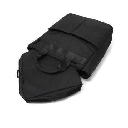 トートバッグ メンズ レディース ファスナー付き 撥水 カジュアル ブランド ショルダー 縦型 ナイロン ビジネス 通勤 14インチ PC収納 旅行 ポーチ付き Nested tote N26005 （バリスティックブラック）｜詳細画像