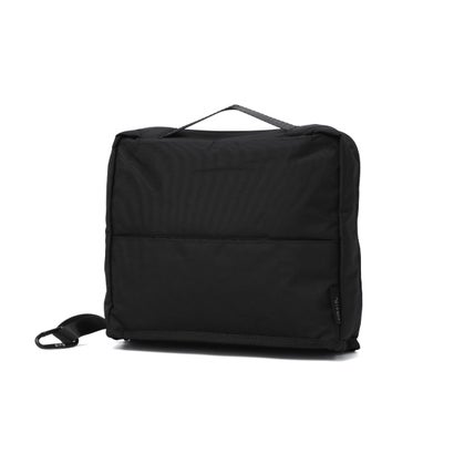 トートバッグ メンズ レディース ファスナー付き 撥水 カジュアル ブランド ショルダー 縦型 ナイロン ビジネス 通勤 14インチ PC収納 旅行 ポーチ付き Nested tote N26005 （バリスティックブラック）｜詳細画像