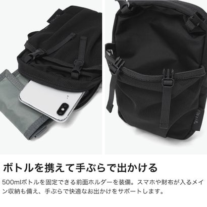 ショルダーバッグ メンズ レディース ブランド 斜めがけ 小さめ 撥水 軽量 ナイロン ショルダーポーチ ミニ 小物入れ 大人 おしゃれ コンパクト Podmini shoulder N26006 （ブラック）｜詳細画像