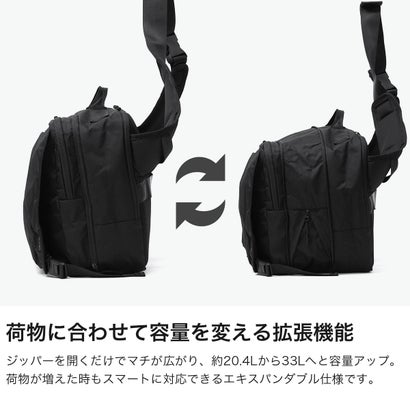 ショルダーバッグ メンズ レディース ブランド 大容量 大きめ 斜めがけ 撥水 大人 通勤 ビジネス 15インチ PC収納 かっこいい 拡張 2層 Transistor shoulder N26004 （ブラック）｜詳細画像