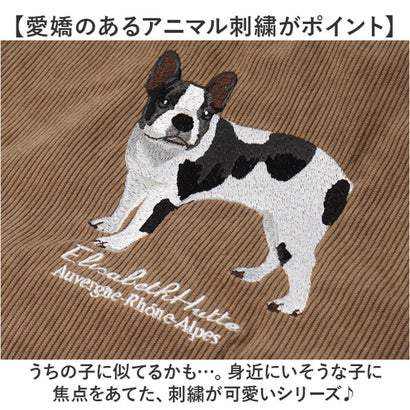 コーデュロイ刺繍トート （ブリティッシュ）｜詳細画像