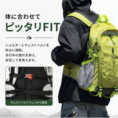 登山バッグ 大容量 バックパック （ライトグレー）｜詳細画像