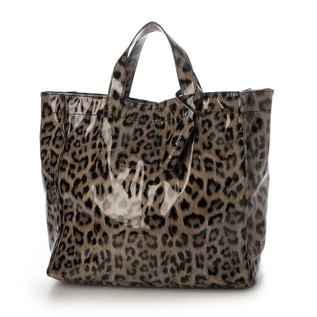 cachecache カシュカシュ ソフトエナメルショッパーバッグ （レオパード）