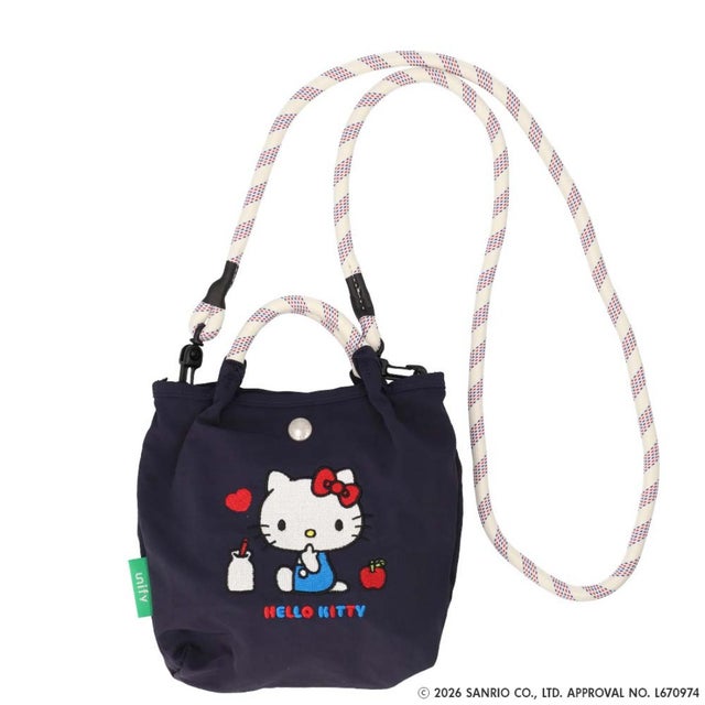 unify × Sanrio characters エンブロイ2wayショルダー （ハローキティ(ネイビー)）