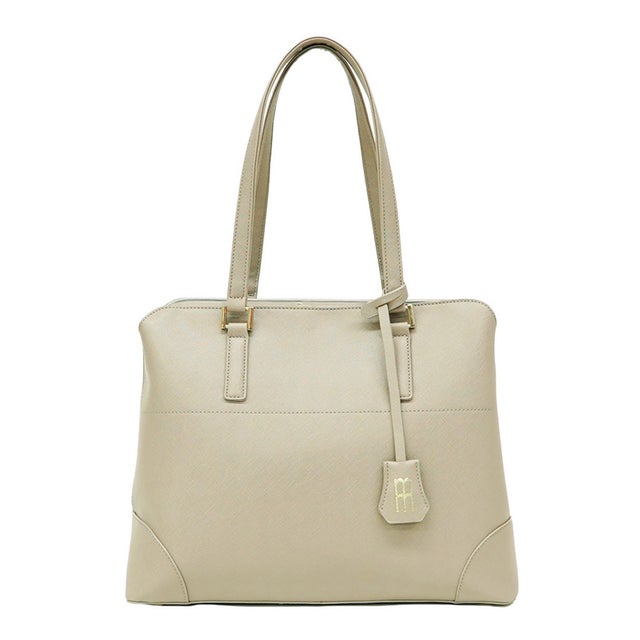 CANON カノン 角シボキーリング手提げ （グレーベージュ）