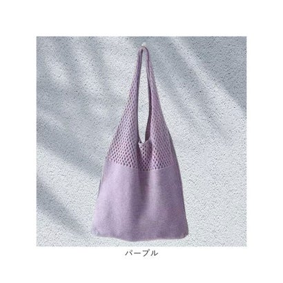 ショルダーバッグ 編みバッグ レディース （アイボリー）｜詳細画像