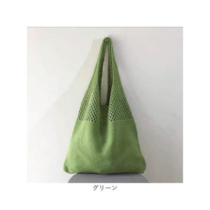 ショルダーバッグ 編みバッグ レディース （パープル）｜詳細画像