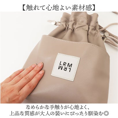 SENCE センス 合皮巾着ショルダー （シルバー）｜詳細画像