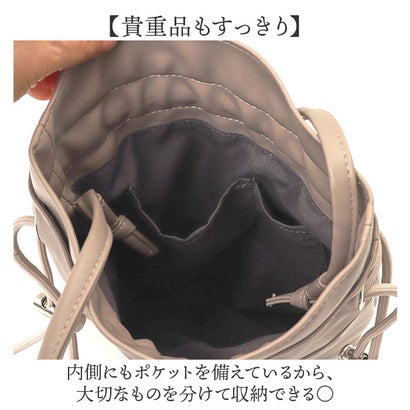 SENCE センス 合皮巾着ショルダー （ラベンダー）｜詳細画像