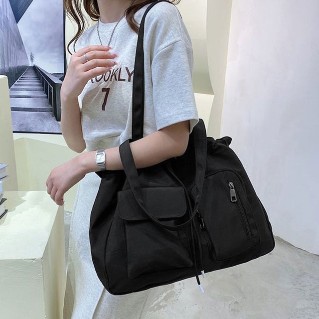 キャンバス トートバッグ （ブラック）