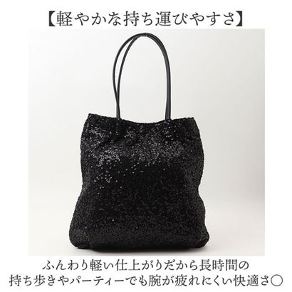 スパンコールトート （SILVER）｜詳細画像