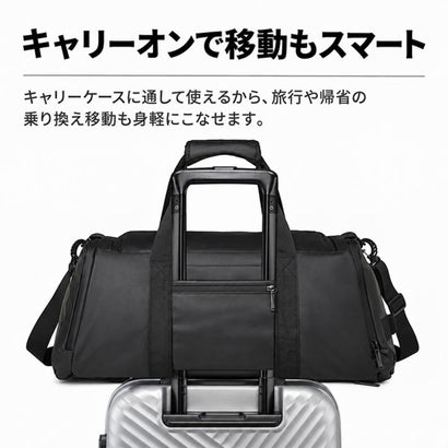 ボストンバッグ スポーツバッグ 大容量 （ブラック）｜詳細画像