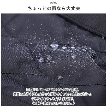 LIZDAYS 3仕切りキルティングデザインミニバッグ （ブラック）｜詳細画像