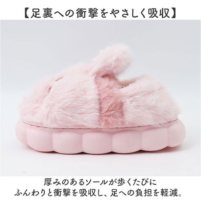 ルームシューズ スリッパ ウサギ （ピンク）｜詳細画像