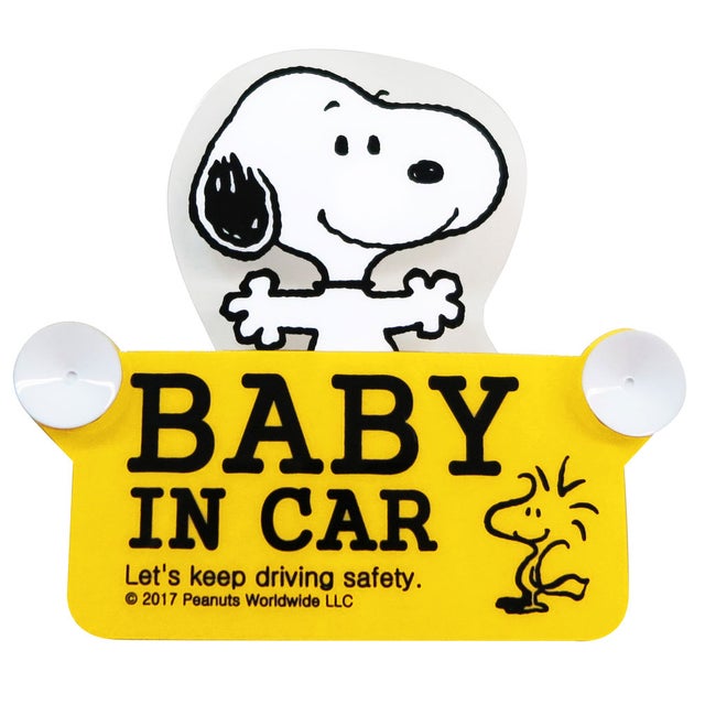 ノーブランド No Brand スイングサイン ドライブレコーダー セーフティサイン （SN55スヌーピーBABY）